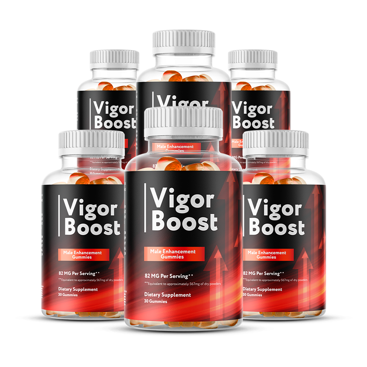 VigorBoost Male Enhancement Gummies — 6 Bottle Pack