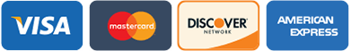 Accepted payment methods: Visa, Mastercard, Discover, American Express